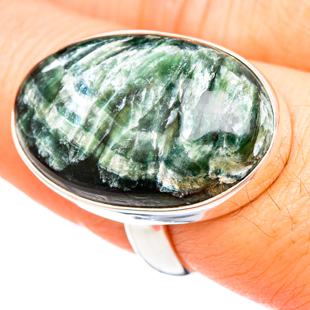 Seraphinite Rings handcrafted by Anasilvercos - RING99484
