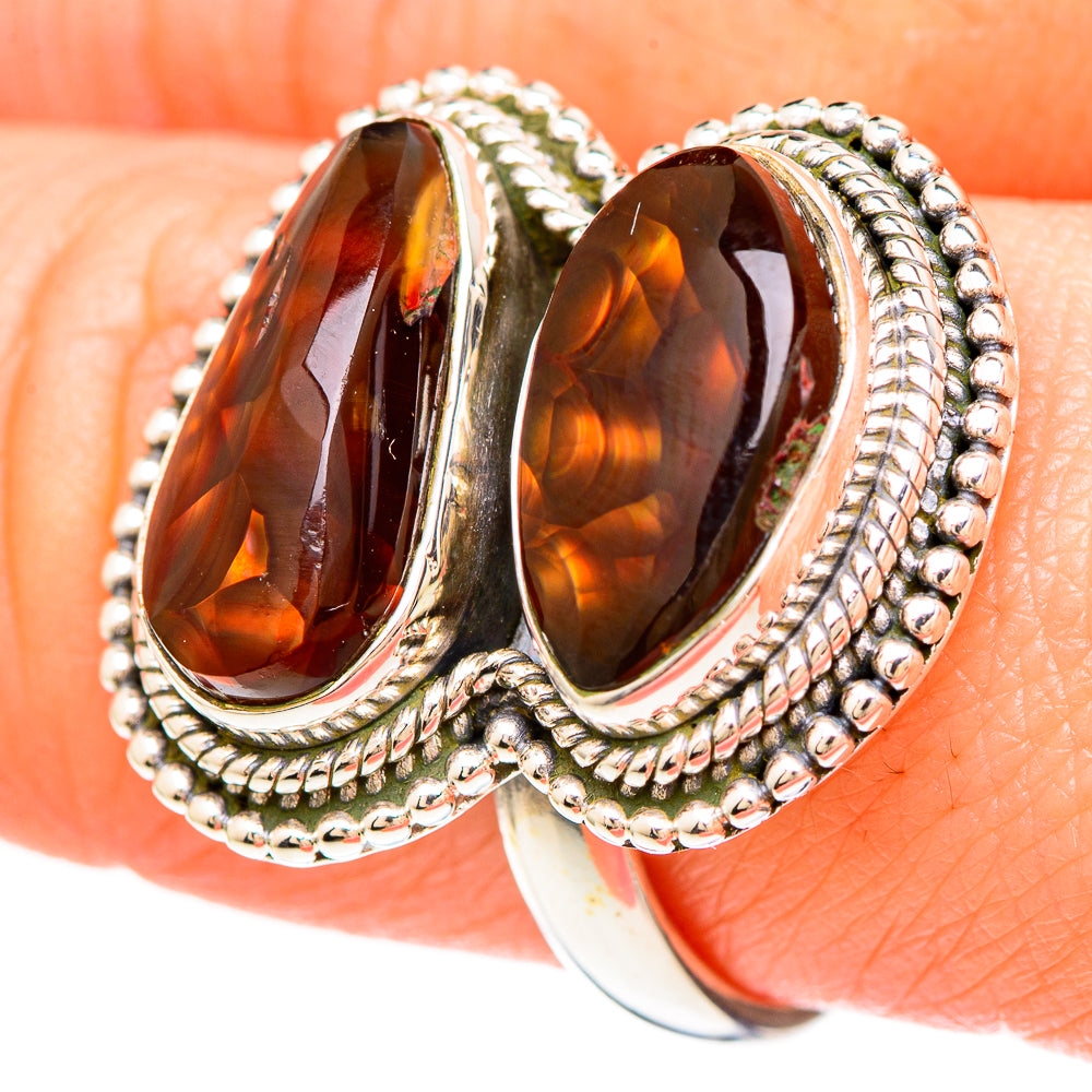 Mexican Fire Agate Rings handcrafted by Anasilvercos - RING99486