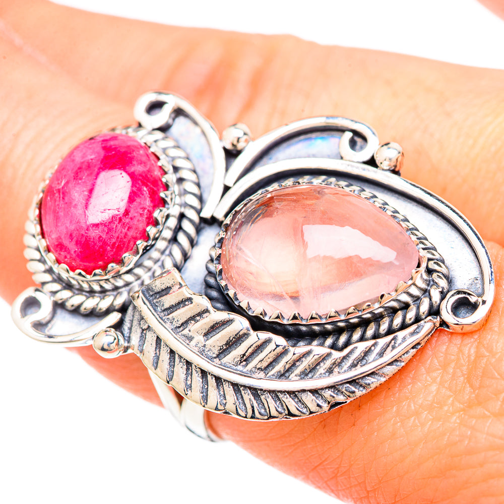 Rose Quartz Rings handcrafted by Anasilvercos - RING99498