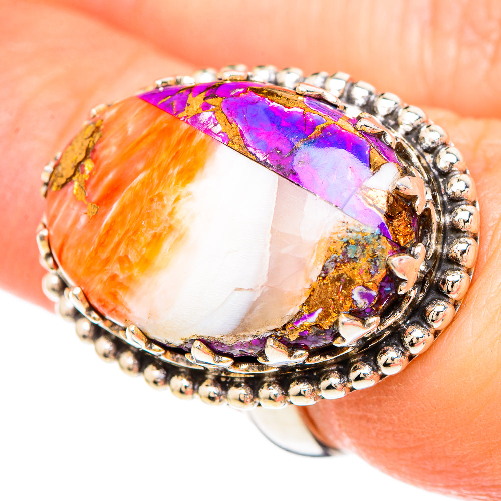 Spiny Oyster Turquoise Rings handcrafted by Anasilvercos - RING99509