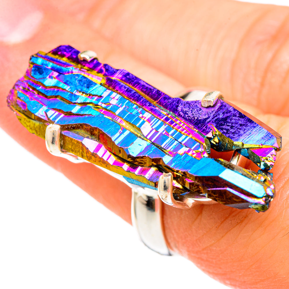 Titanium Sunshine Druzy Rings handcrafted by Anasilvercos - RING99511