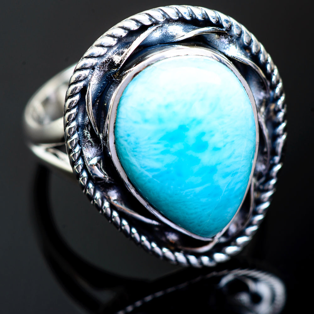 Larimar Rings handcrafted by Anasilvercos - RING995237