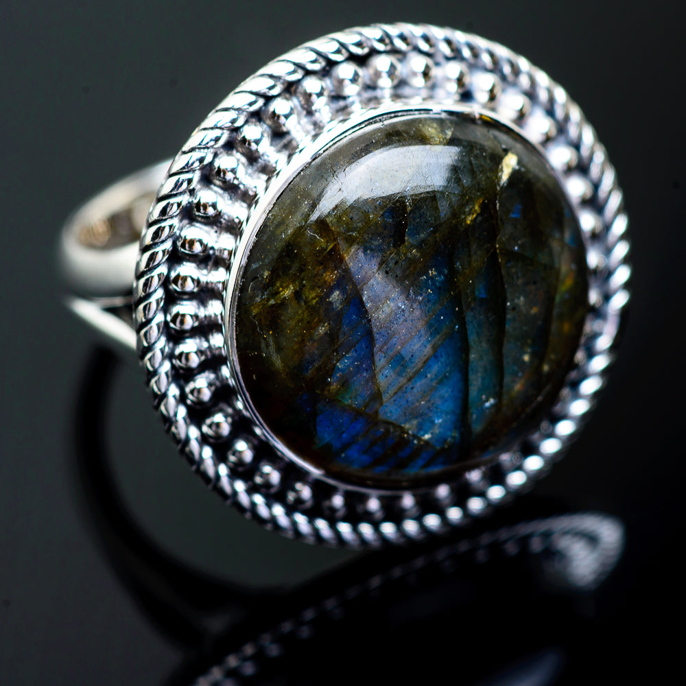 Labradorite Rings handcrafted by Anasilvercos - RING995266