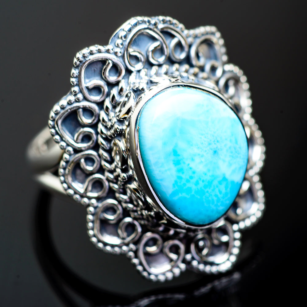 Larimar Rings handcrafted by Anasilvercos - RING995403
