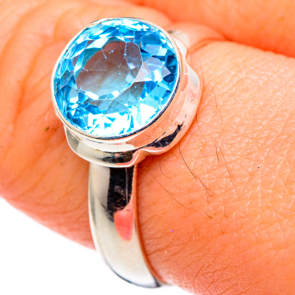 Blue Topaz Rings handcrafted by Anasilvercos - RING99557