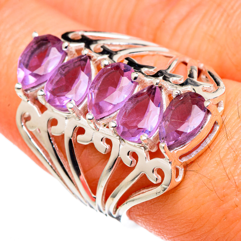 Color Change Alexandrite (lab.) Rings handcrafted by Anasilvercos - RING99574