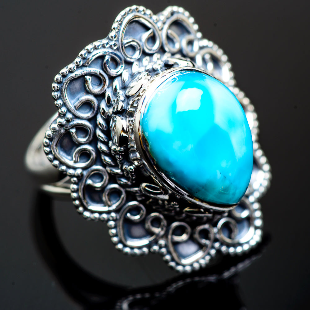 Larimar Rings handcrafted by Anasilvercos - RING995798