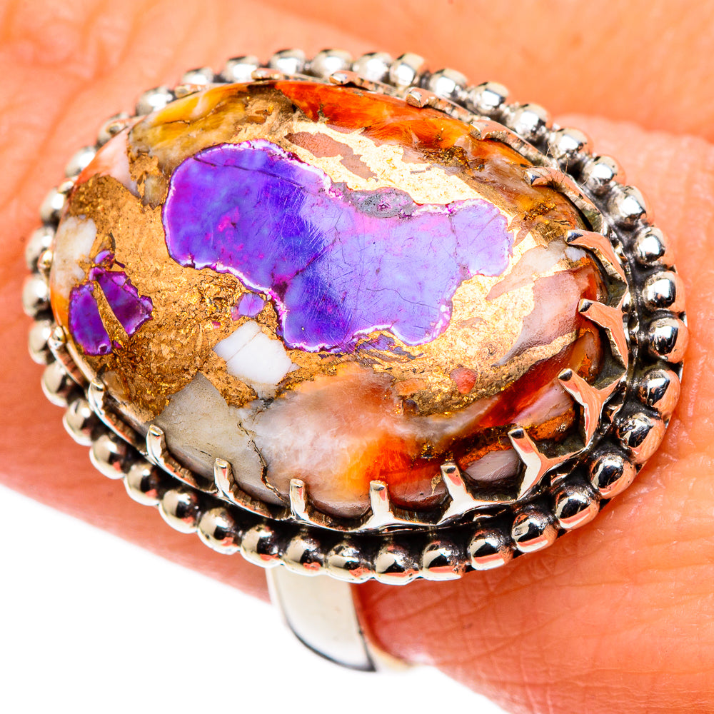 Spiny Oyster Turquoise Rings handcrafted by Anasilvercos - RING99588
