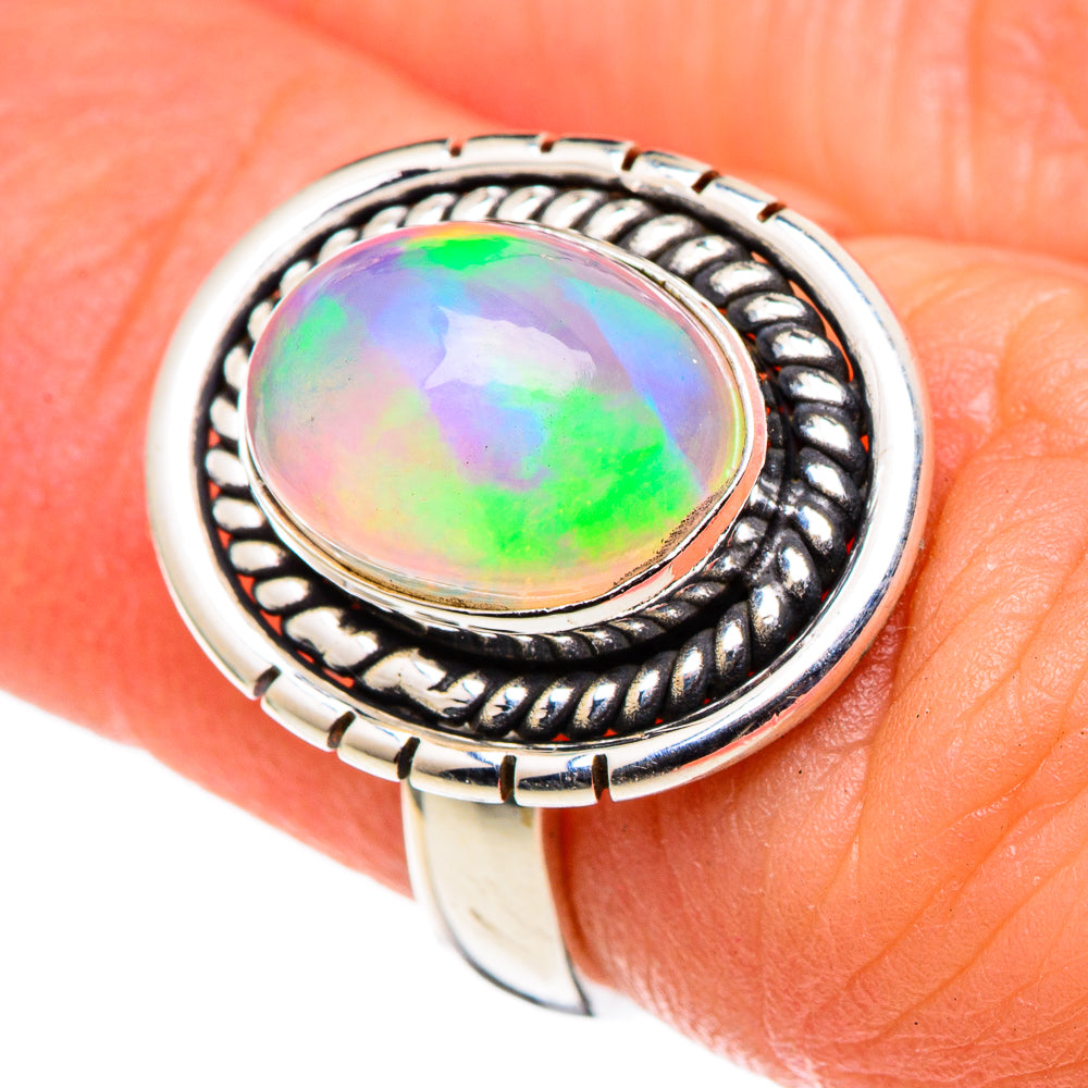 Ethiopian Opal Rings handcrafted by Anasilvercos - RING99591