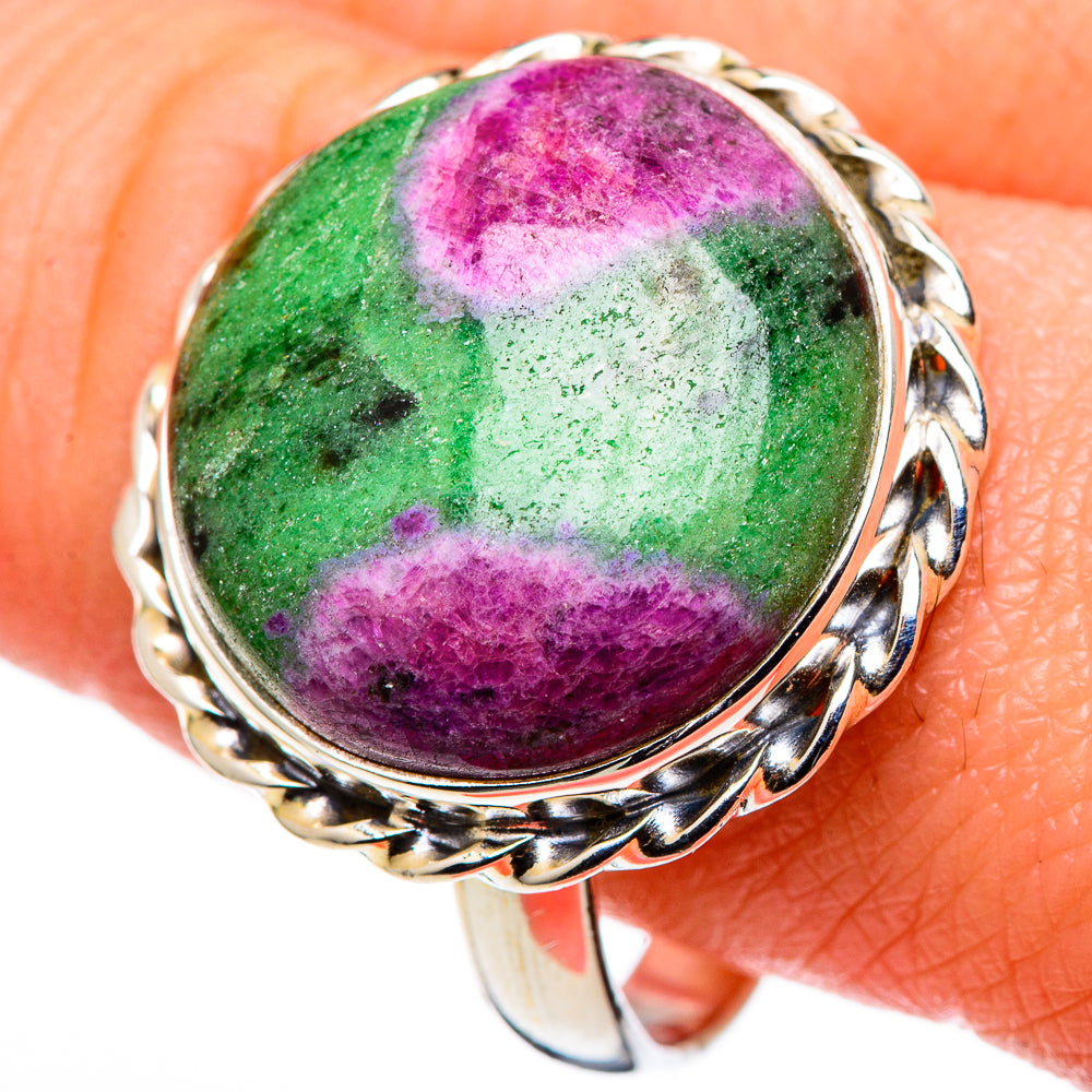 Ruby Zoisite Rings handcrafted by Anasilvercos - RING99602