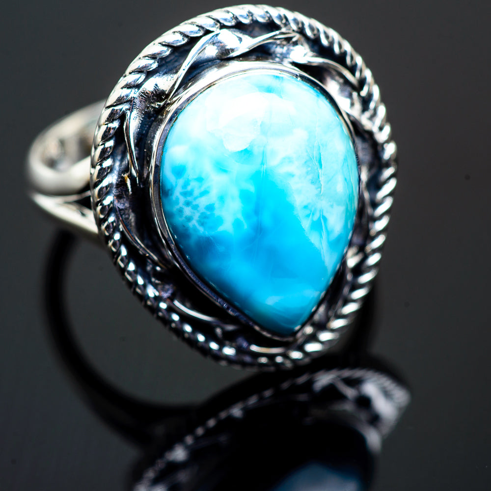 Larimar Rings handcrafted by Anasilvercos - RING996038