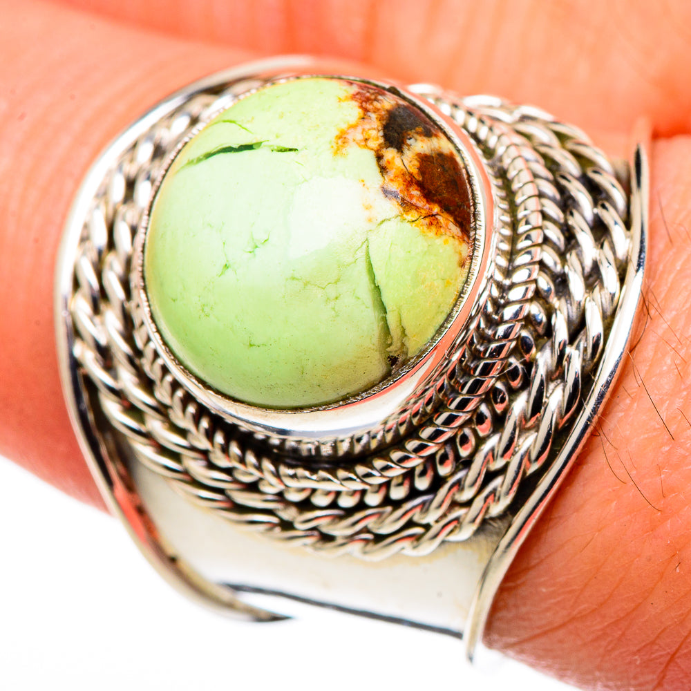 Lemon Chrysoprase Rings handcrafted by Anasilvercos - RING99603