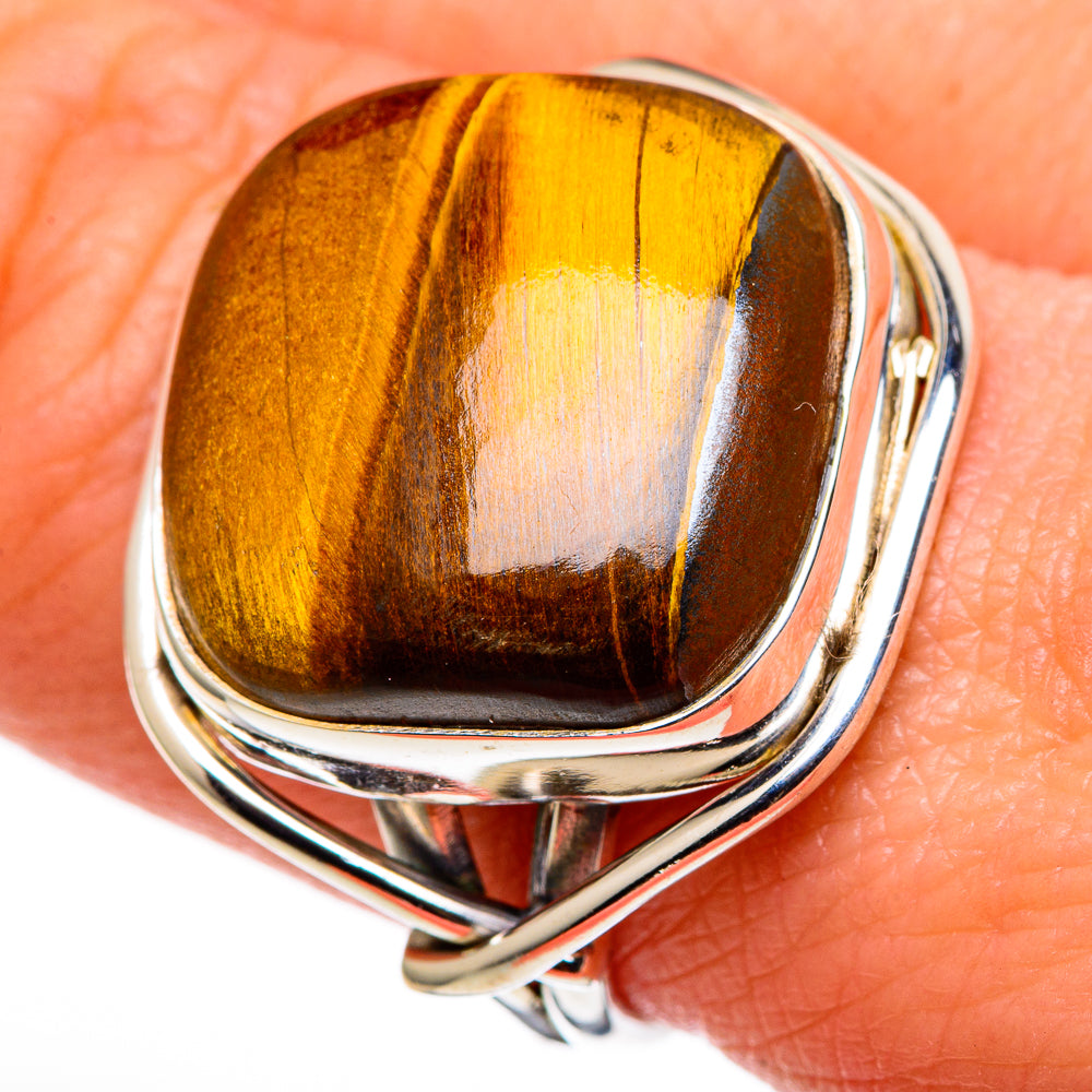 Tiger Eye Rings handcrafted by Anasilvercos - RING99604