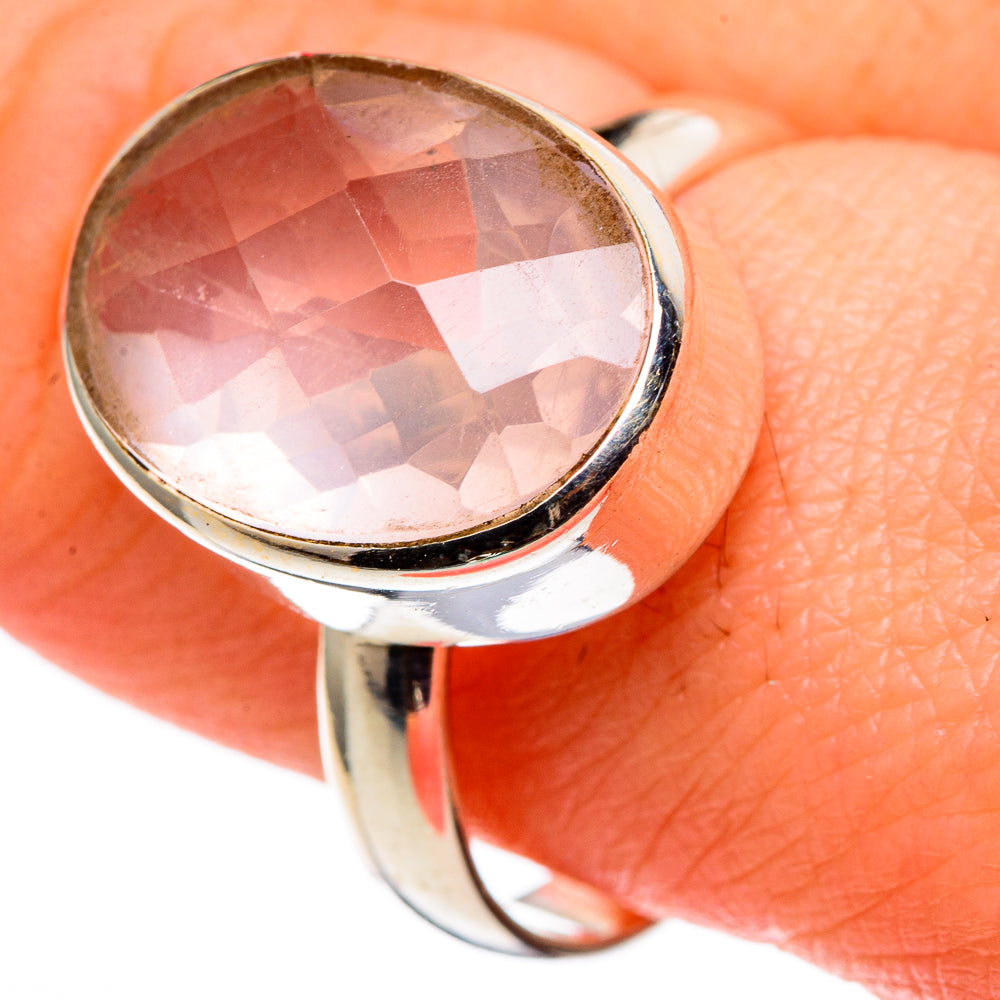 Rose Quartz Rings handcrafted by Anasilvercos - RING99609