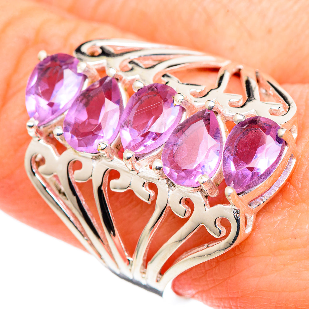 Color Change Alexandrite (lab.) Rings handcrafted by Anasilvercos - RING99614