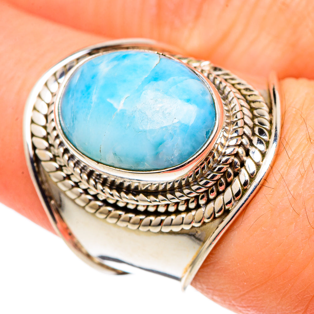 Larimar Rings handcrafted by Anasilvercos - RING99636
