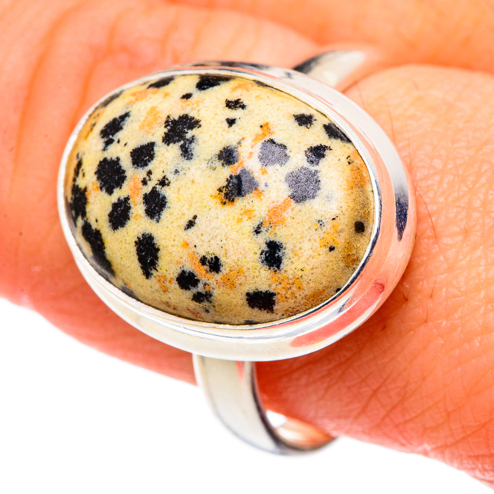 Dalmatian Jasper Rings handcrafted by Anasilvercos - RING99644