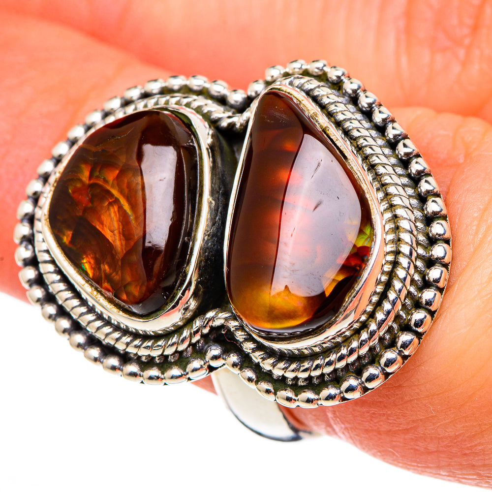 Mexican Fire Agate Rings handcrafted by Anasilvercos - RING99645