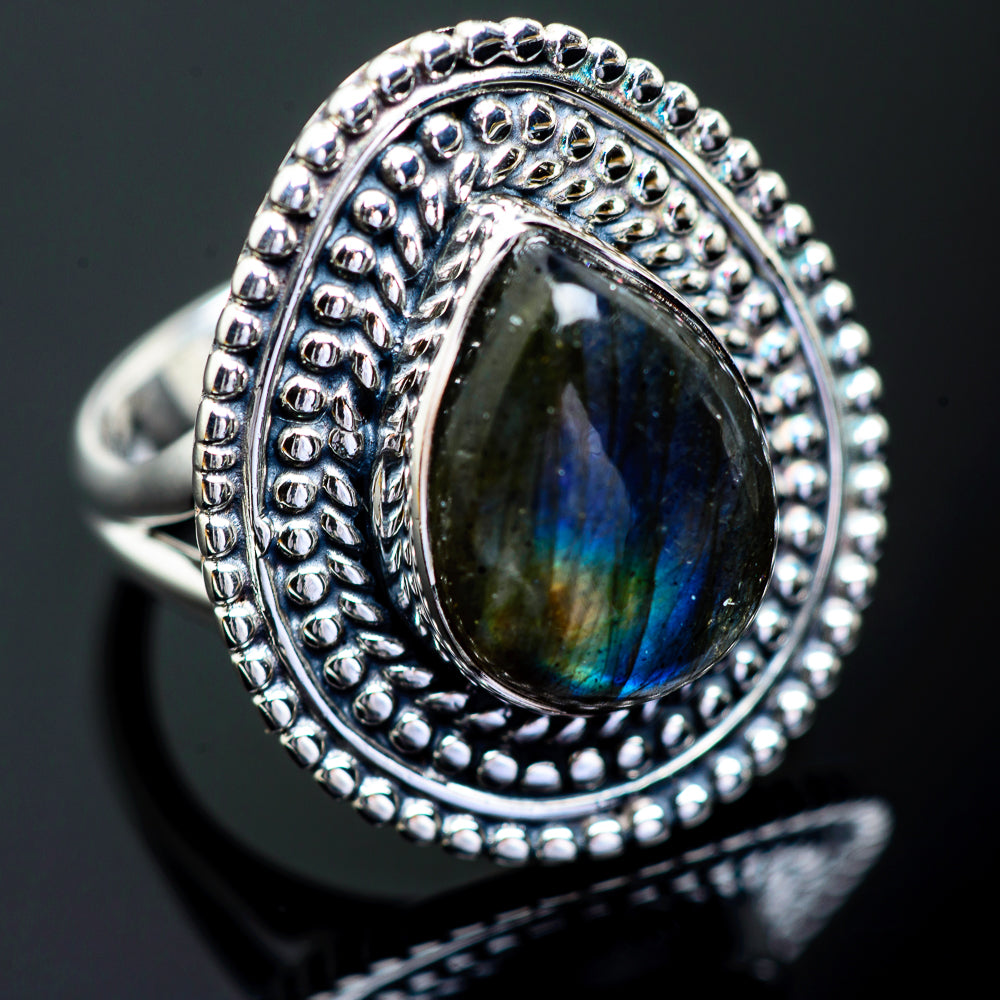 Labradorite Rings handcrafted by Anasilvercos - RING996524