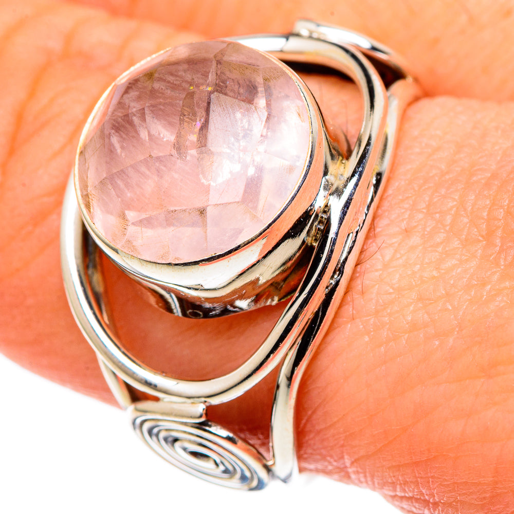 Rose Quartz Rings handcrafted by Anasilvercos - RING99652