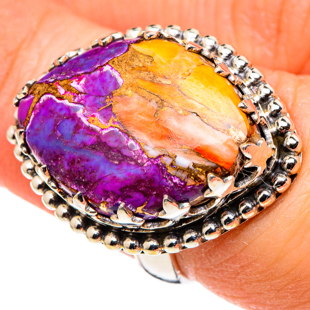 Spiny Oyster Turquoise Rings handcrafted by Anasilvercos - RING99705