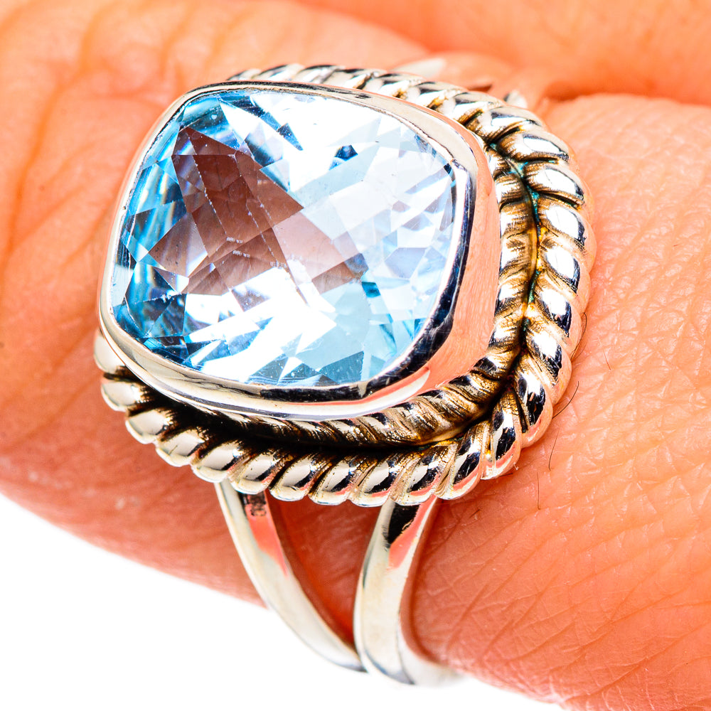 Blue Topaz Rings handcrafted by Anasilvercos - RING99716