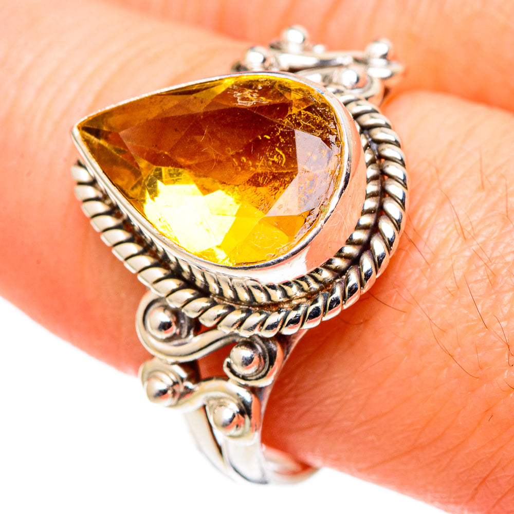 Citrine Rings handcrafted by Anasilvercos - RING99725