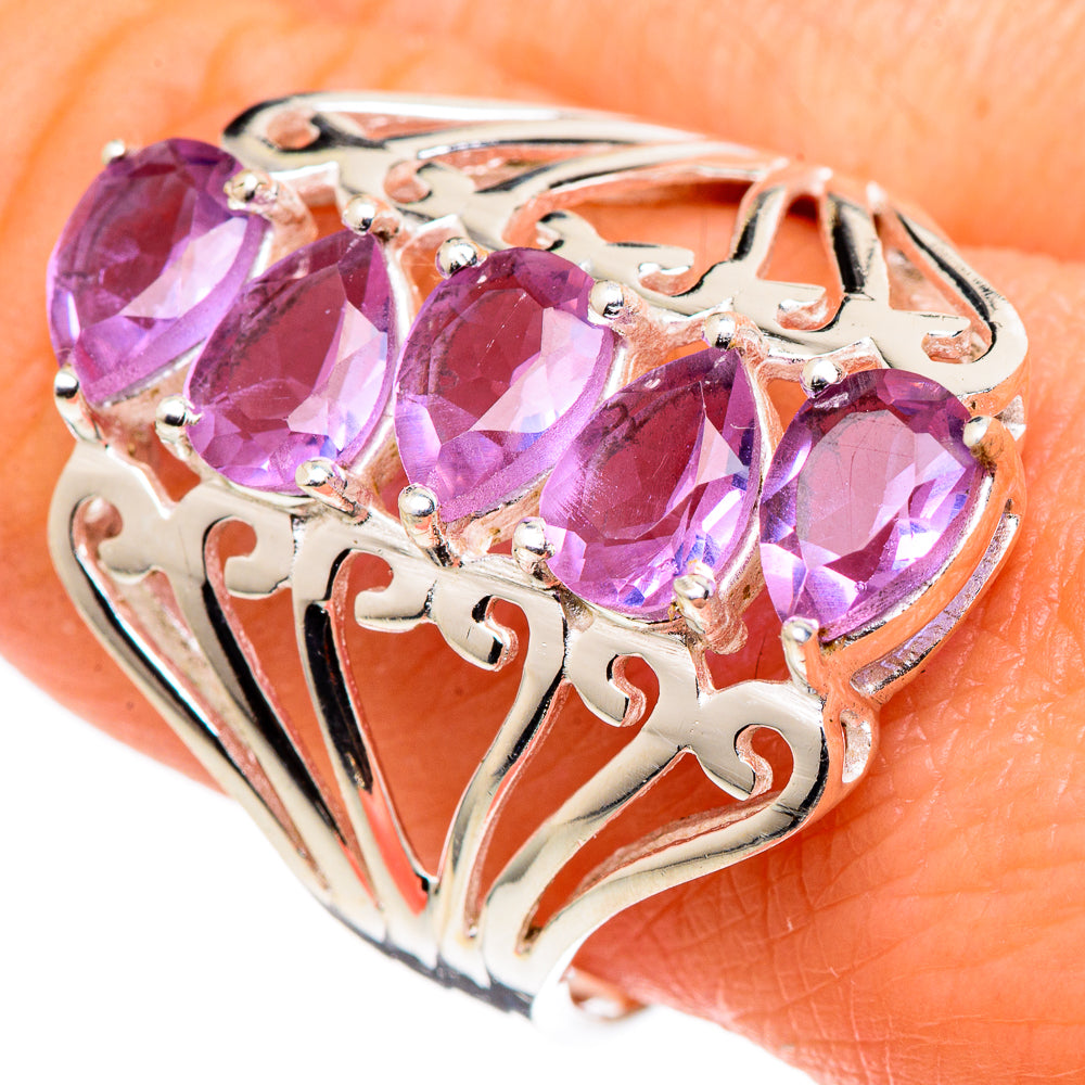Color Change Alexandrite (lab.) Rings handcrafted by Anasilvercos - RING99734