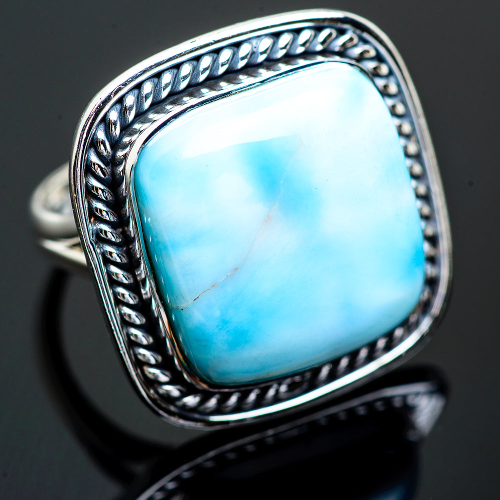 Larimar Rings handcrafted by Anasilvercos - RING997450