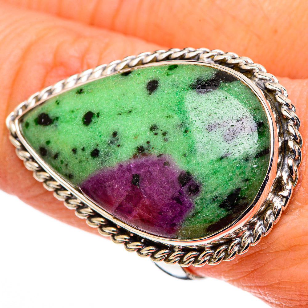 Ruby Zoisite Rings handcrafted by Anasilvercos - RING99761