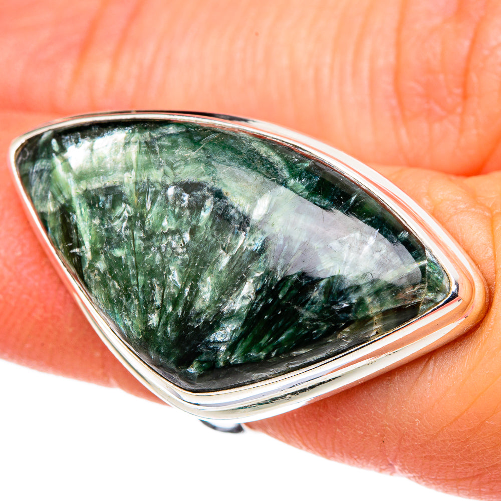 Seraphinite Rings handcrafted by Anasilvercos - RING99765