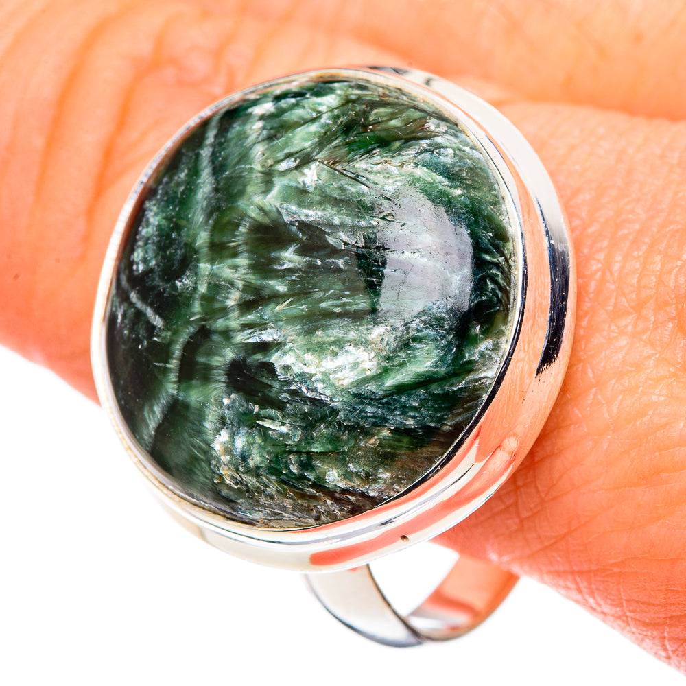 Seraphinite Rings handcrafted by Anasilvercos - RING99766