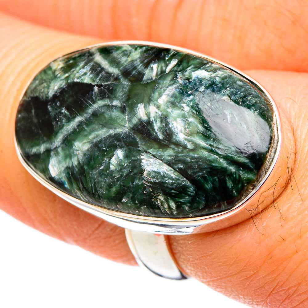 Seraphinite Rings handcrafted by Anasilvercos - RING99768