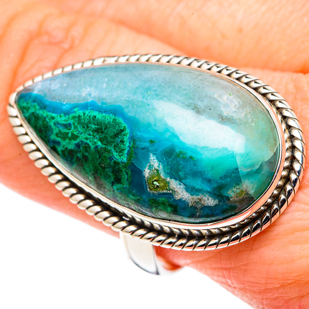 Chrysocolla Rings handcrafted by Anasilvercos - RING99793