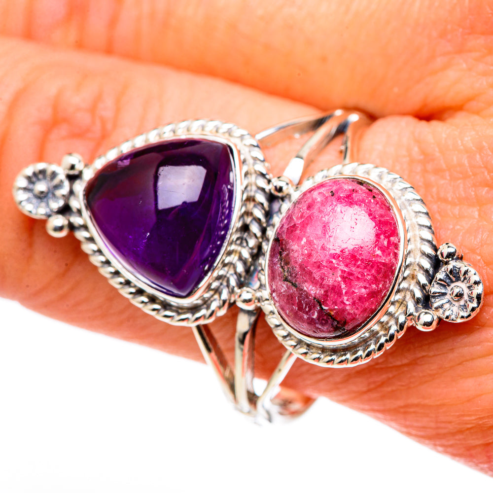 Rhodonite Rings handcrafted by Anasilvercos - RING99794