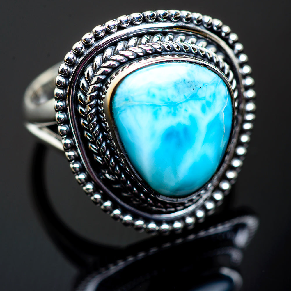 Larimar Rings handcrafted by Anasilvercos - RING997943
