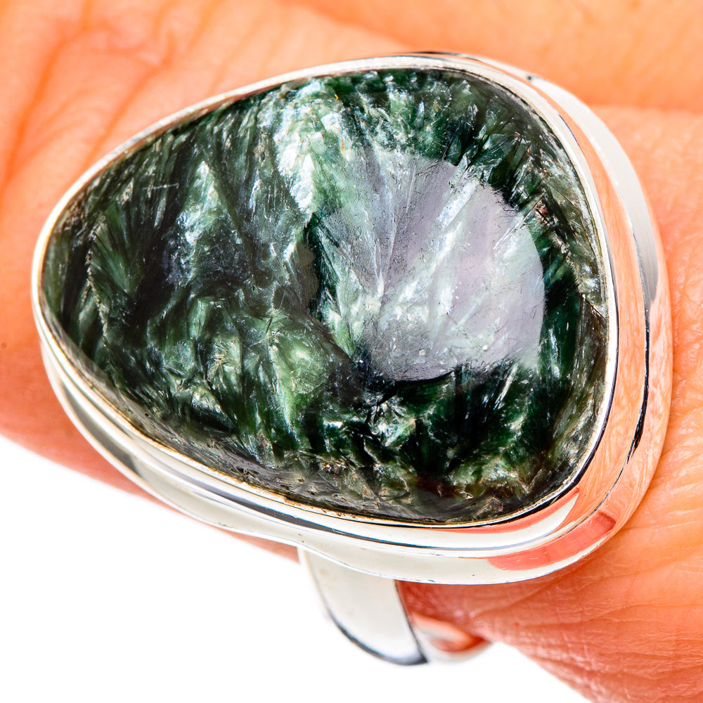 Seraphinite Rings handcrafted by Anasilvercos - RING99801