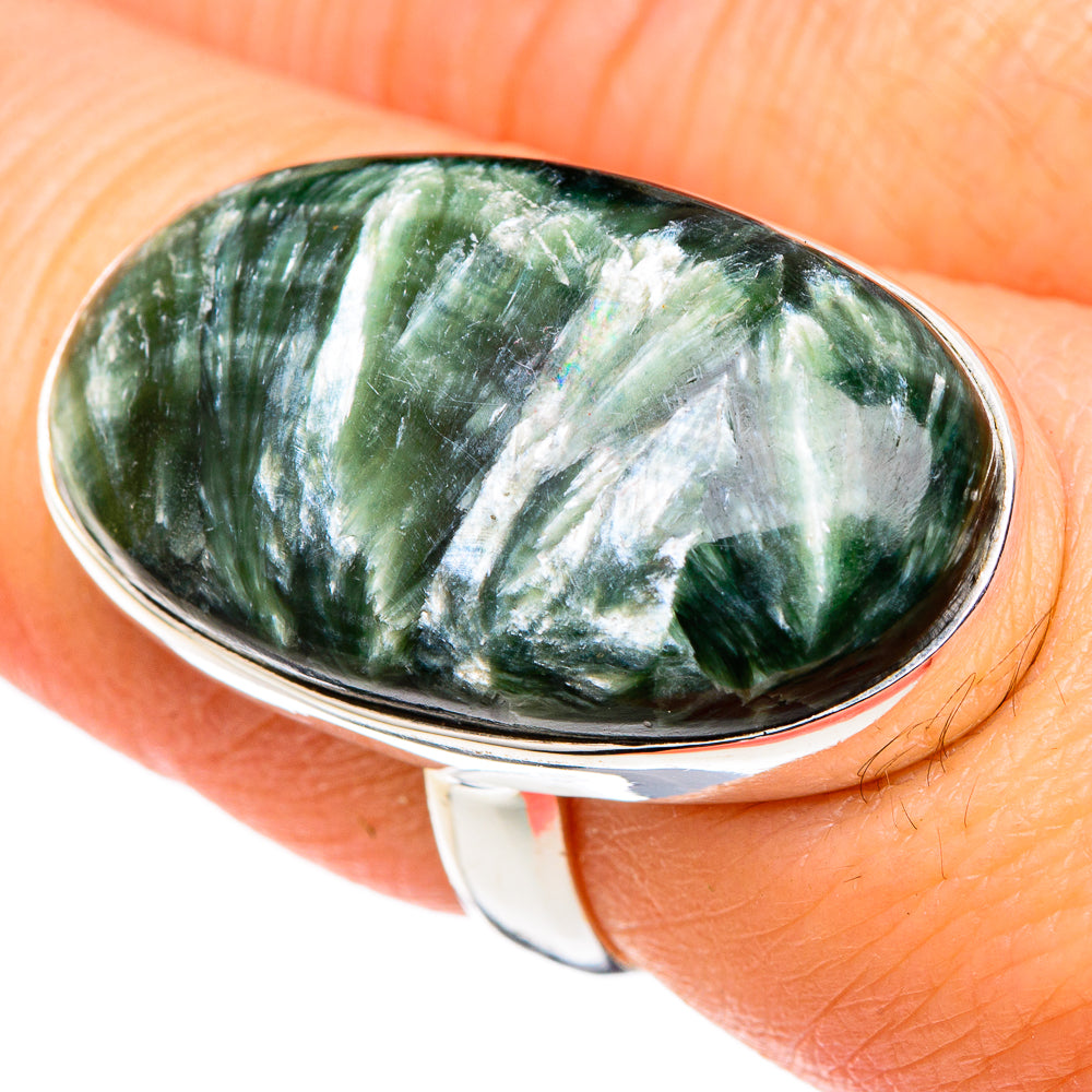 Seraphinite Rings handcrafted by Anasilvercos - RING99802