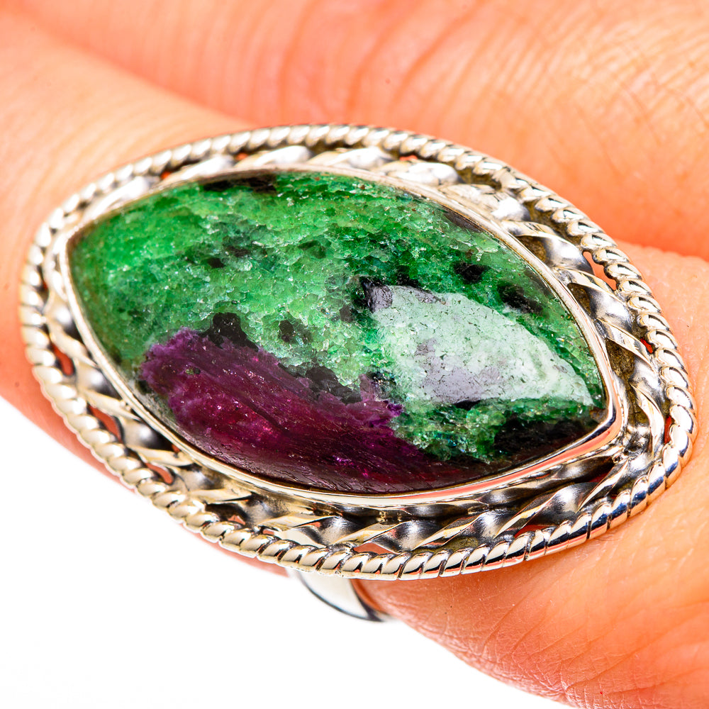Ruby Zoisite Rings handcrafted by Anasilvercos - RING99805
