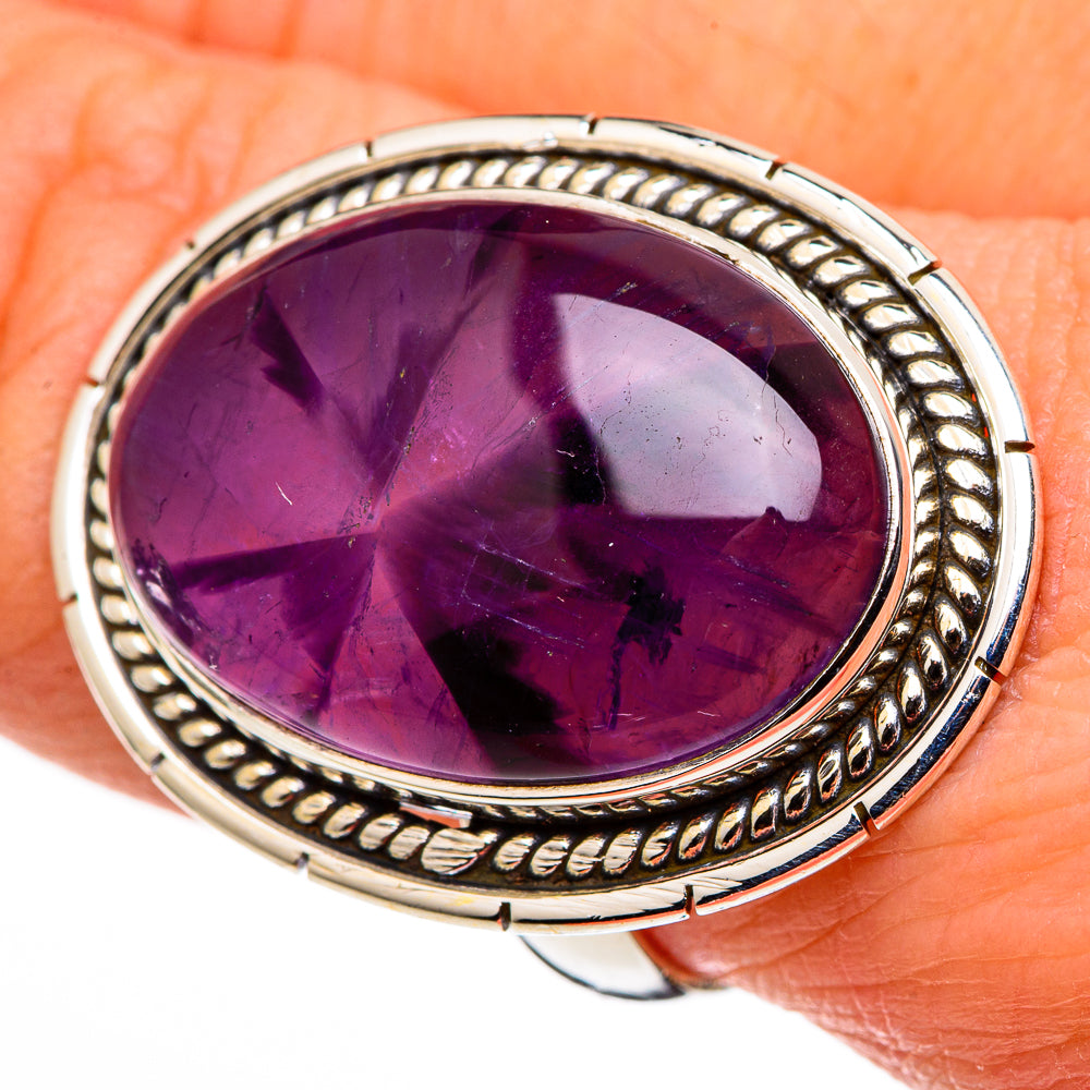 Star Amethyst Rings handcrafted by Anasilvercos - RING99821