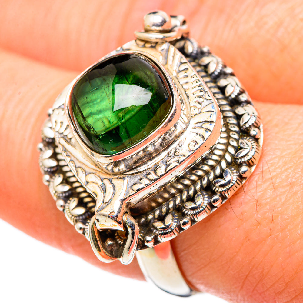 Green Tourmaline Rings handcrafted by Anasilvercos - RING99836