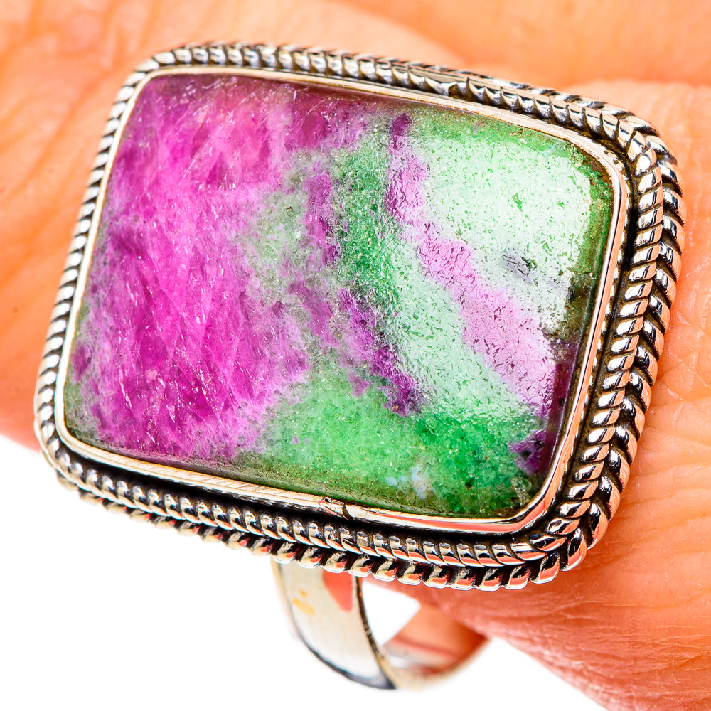 Ruby Zoisite Rings handcrafted by Anasilvercos - RING99842
