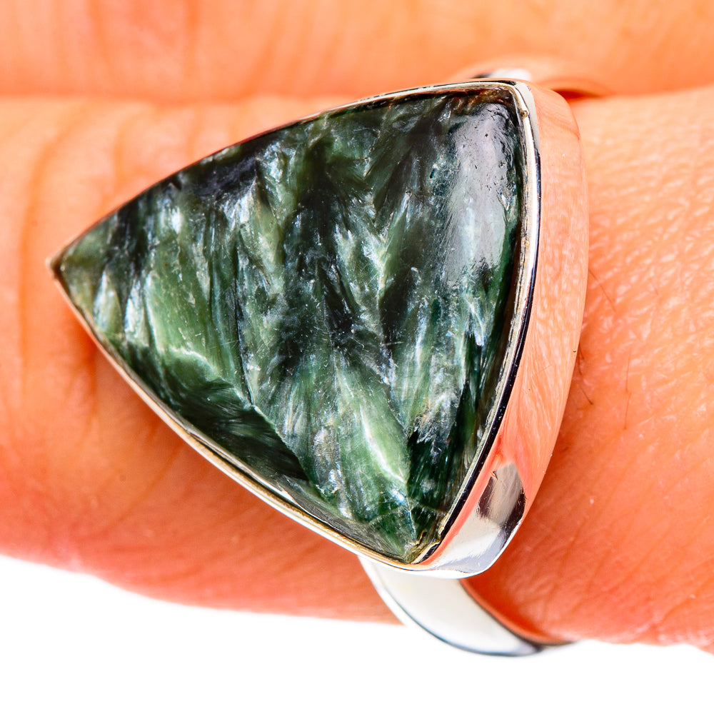Seraphinite Rings handcrafted by Anasilvercos - RING99843