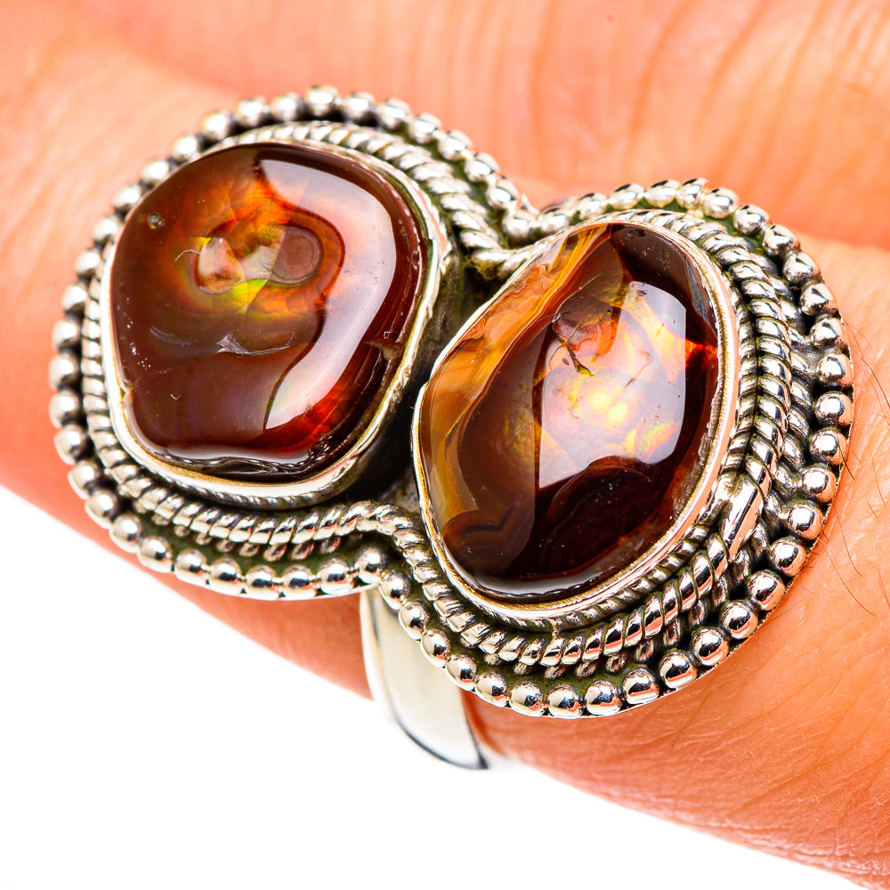 Mexican Fire Agate Rings handcrafted by Anasilvercos - RING99847