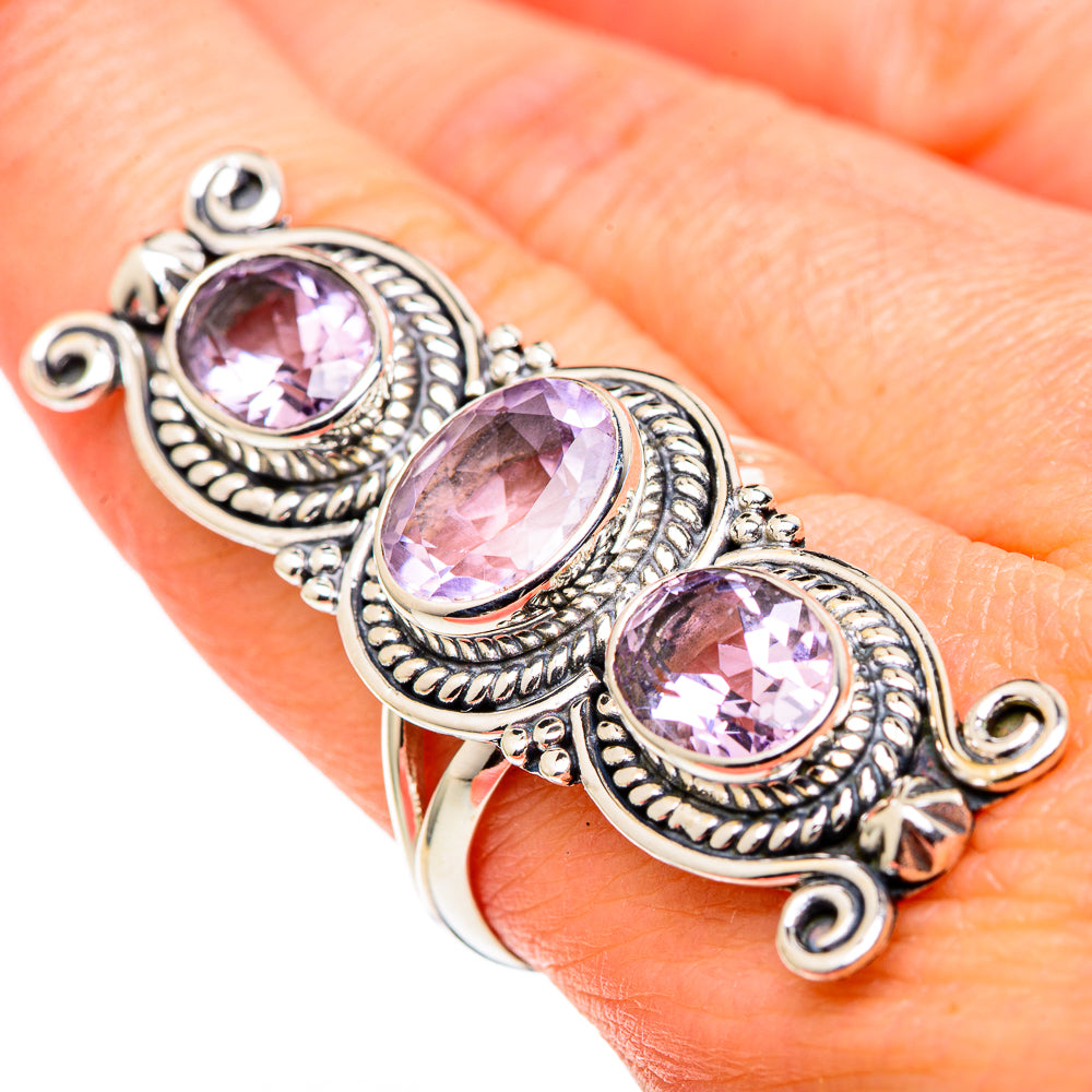 Kunzite Rings handcrafted by Anasilvercos - RING99866