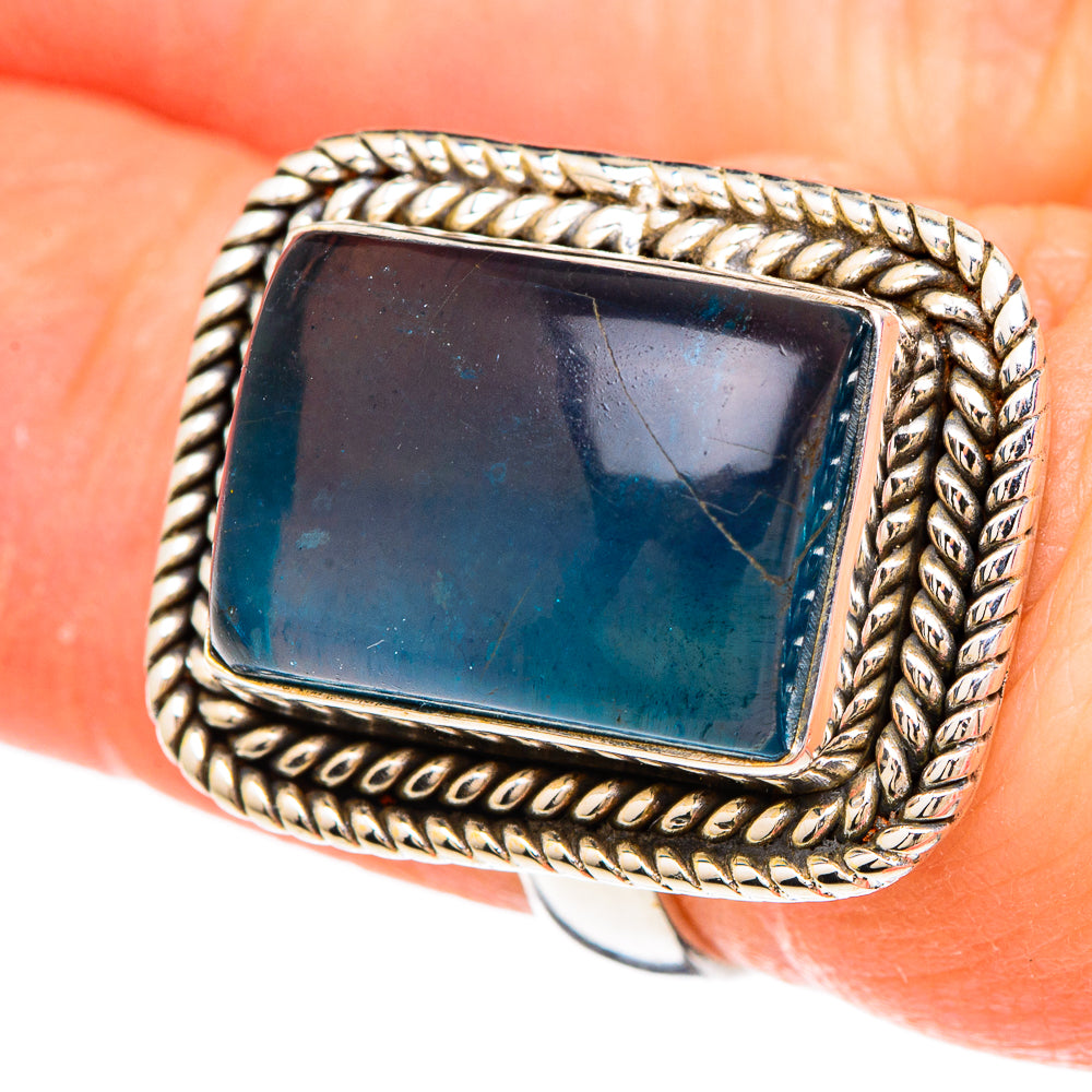 Blue Fluorite Rings handcrafted by Anasilvercos - RING99873