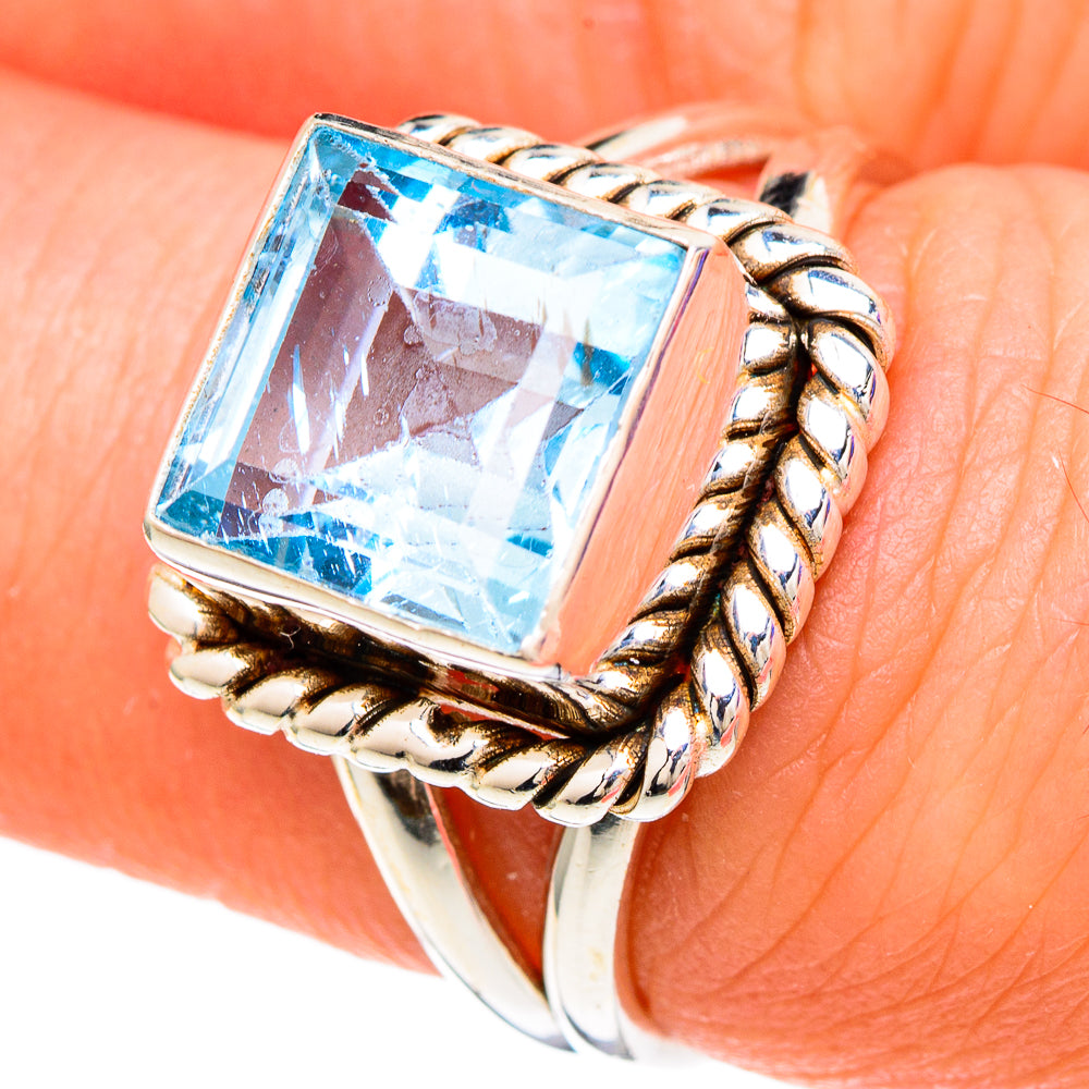Blue Topaz Rings handcrafted by Anasilvercos - RING99877