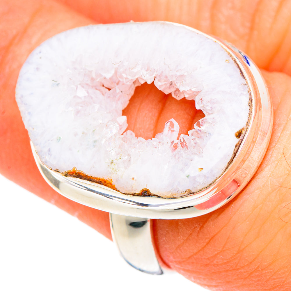 White Geode Slice Rings handcrafted by Anasilvercos - RING99905