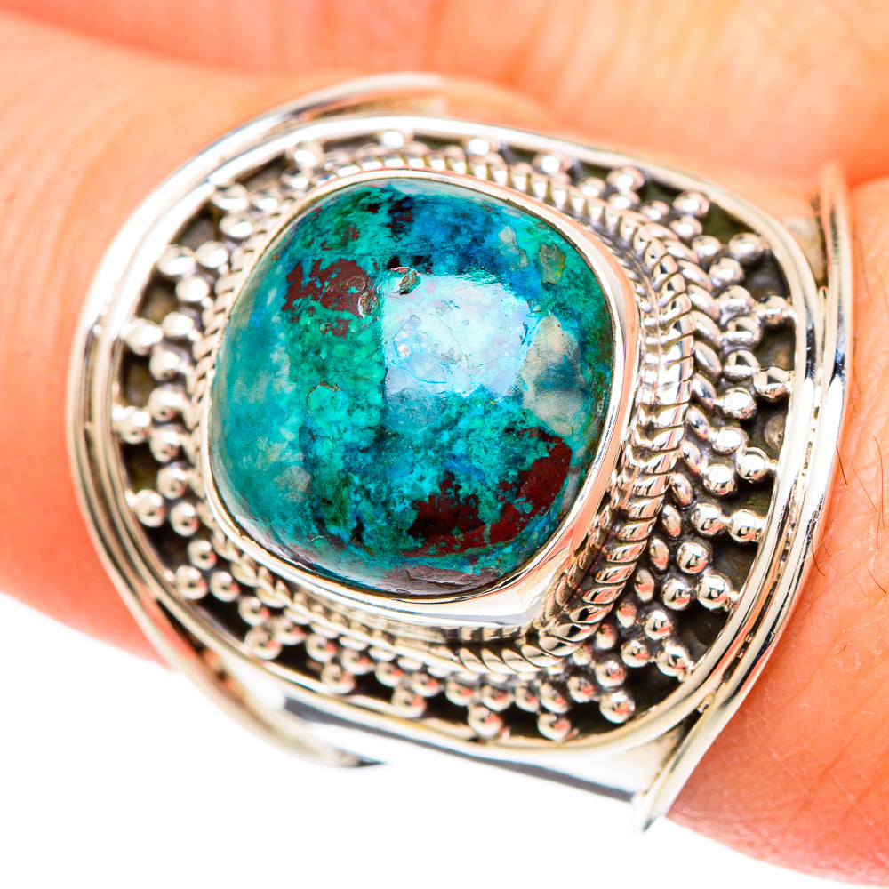 Chrysocolla Rings handcrafted by Anasilvercos - RING99907
