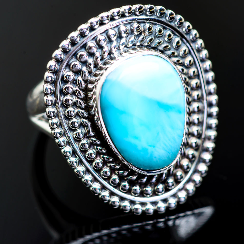 Larimar Rings handcrafted by Anasilvercos - RING999092